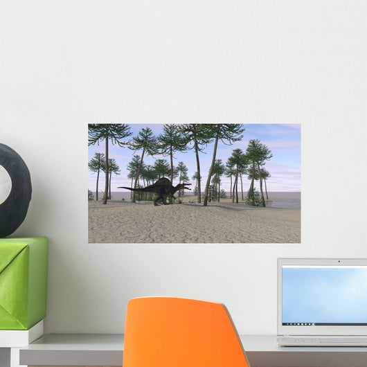 Spinosaurus Hunting along Shore Wall Decal Design 2