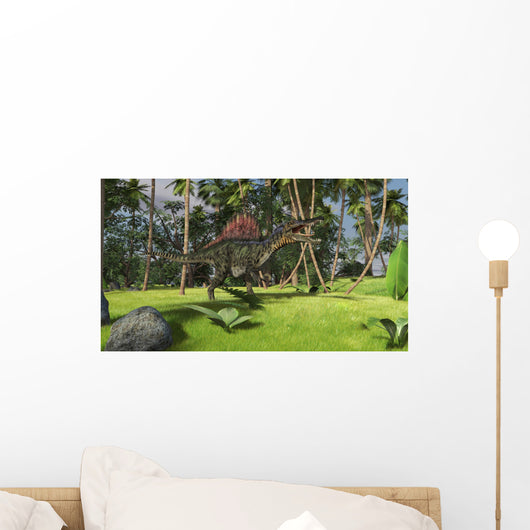 Spinosaurus Hunting Tropical Environment Wall Decal