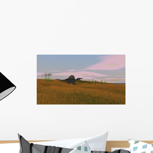 Spinosaurus Walking across Prehistoric Wall Decal Design 1