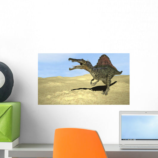 Spinosaurus Walking across Desert Wall Decal Design 2