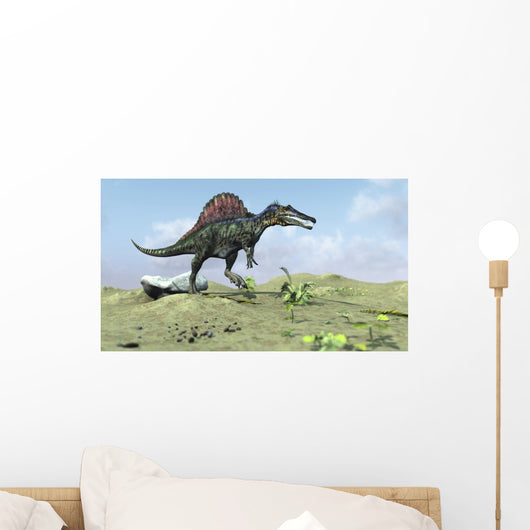 Spinosaurus Walking across Desert Wall Decal Design 1