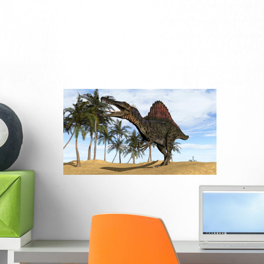 Spinosaurus Hunting Prehistoric Environment Wall Decal