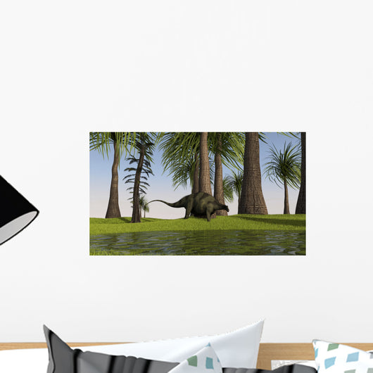 Brachytrachelopan Walking along Edge Wall Decal