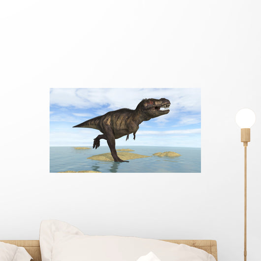 Tyrannosaurus Rex Running through Wall Decal Design 4
