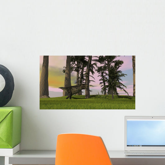 Tyrannosaurus Rex Hunting Grasslands Wall Decal Design 2