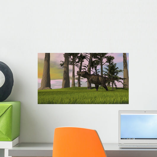 Tyrannosaurus Rex Grassy Field Wall Decal Design 2