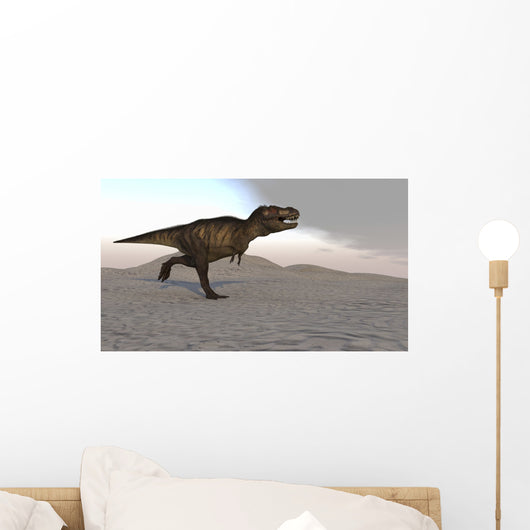 Tyrannosaurus Rex Running across Wall Decal Design 1