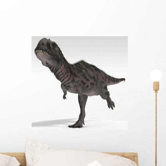 Majungasaurus Dinosaur White Wall Decal Design 3