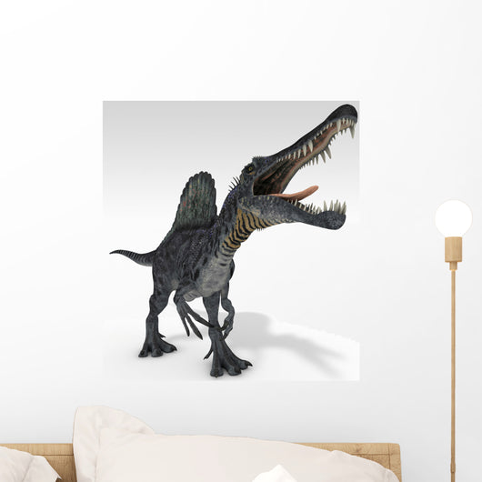 Spinosaurus Dinosaur White Wall Decal Design 1