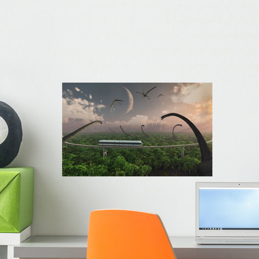 Futuristic Concept Monorail Ride Wall Decal