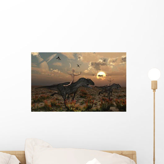 Reptoids Race Allosaurus Dinosaurs Wall Decal