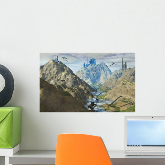 Alien Reptoid Looks upon Wall Decal