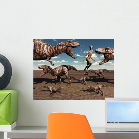 Reptoid Being and Her Wall Decal