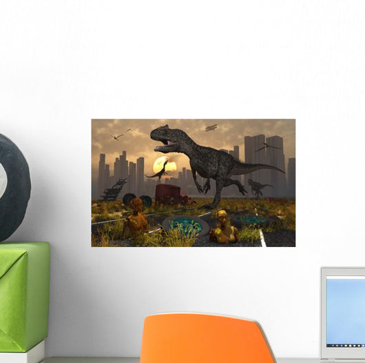 Dinosaurs Run Wild and Wall Decal