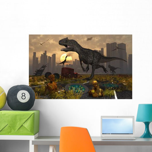 Dinosaurs Run Wild and Wall Decal