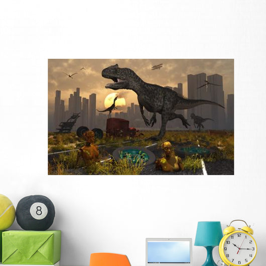 Dinosaurs Run Wild and Wall Decal