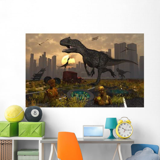 Dinosaurs Run Wild and Wall Decal