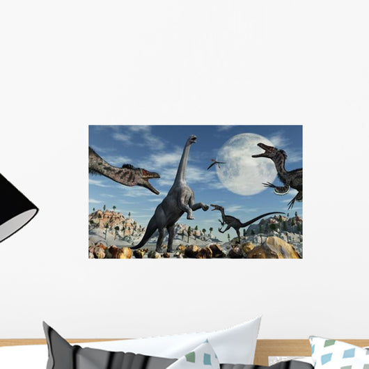 Lone Camarasaurus Dinosaur Is Wall Decal