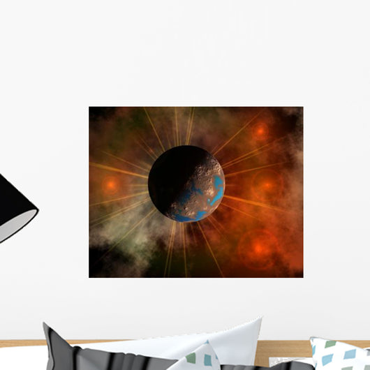 Hypothetical Alien World with Wall Decal