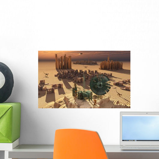 Robots Maintain Forgotten Colony Wall Decal