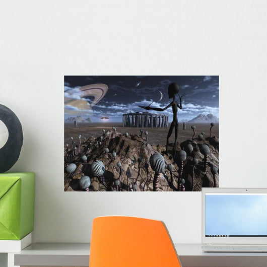 Alien Explorers Alien World Wall Decal Design 2