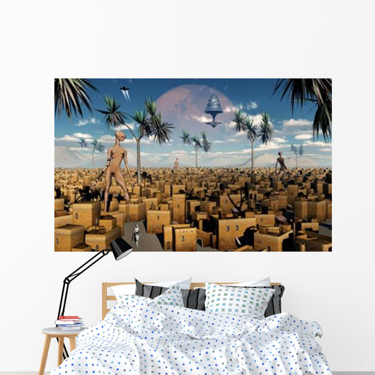 Artist's Concept Aliens Visiting Wall Decal