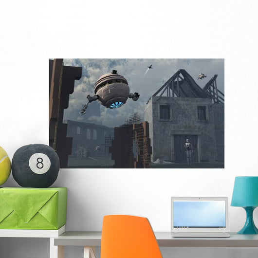 Space Probes and Androids Wall Decal