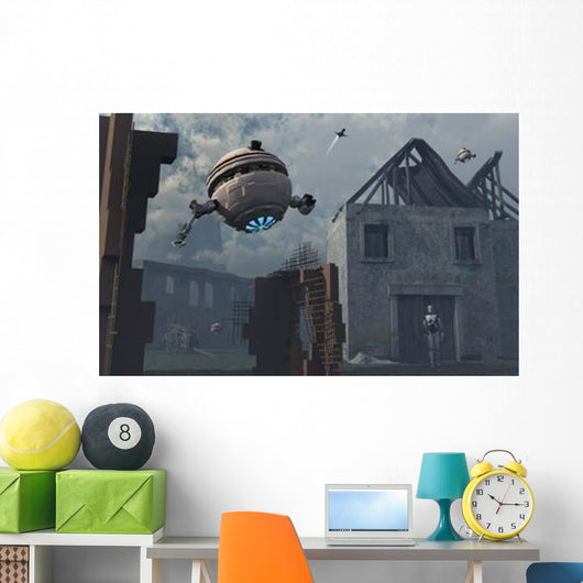 Space Probes and Androids Wall Decal