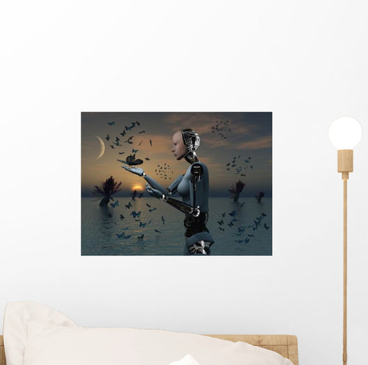 Android Takes Closer Look Wall Decal Design 2