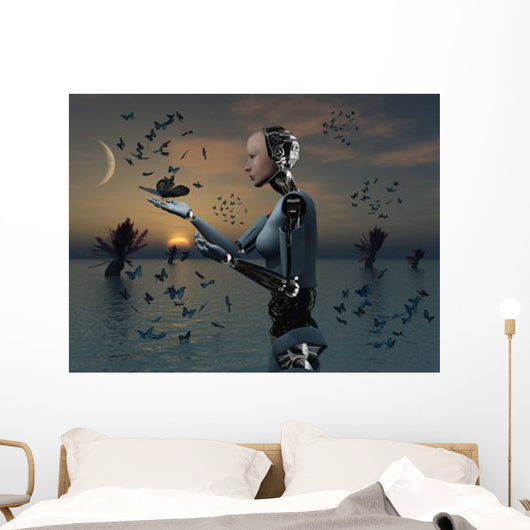 Android Takes Closer Look Wall Decal Design 2