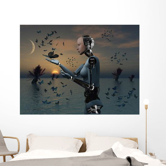 Android Takes Closer Look Wall Decal Design 2