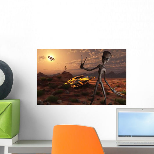 Grey Aliens Site Their Wall Decal