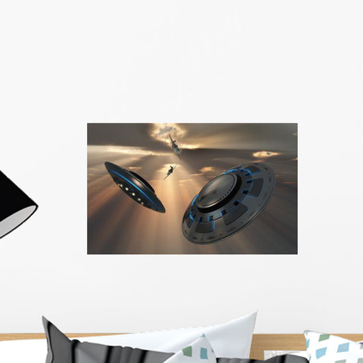 Ufo's and Fighter Planes Wall Decal