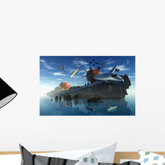 Asteroid Rips Apart Earth's Wall Decal