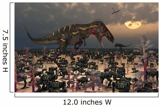 Pair Nanotyrannus amongst Invasion Wall Decal