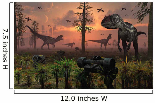 Herd Allosaurus Dinosaur Cause Wall Decal