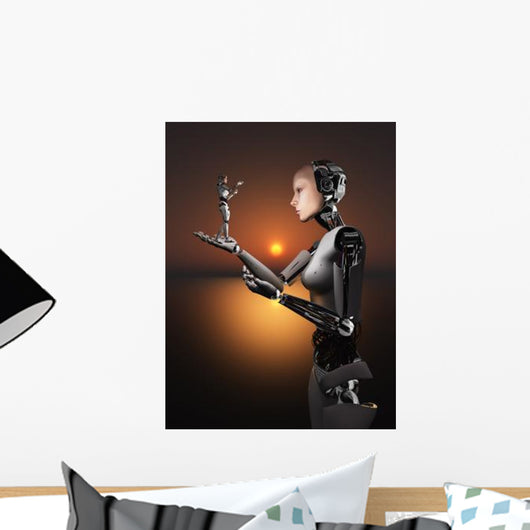 Android Takes Closer Look Wall Decal Design 1