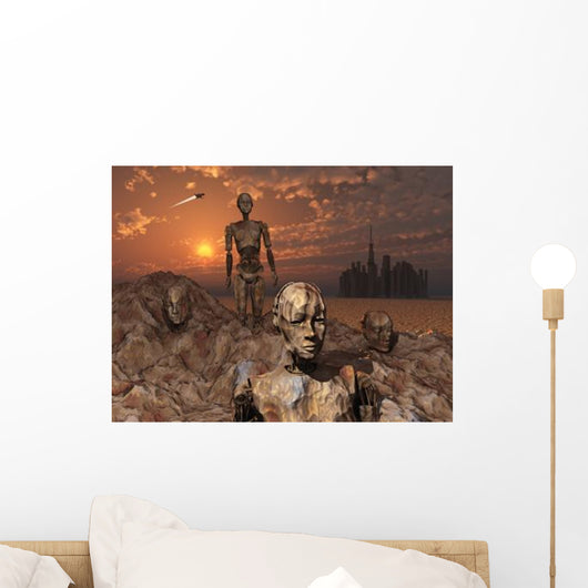 Android Fossils Preserved Sedimentary Wall Decal Design 2