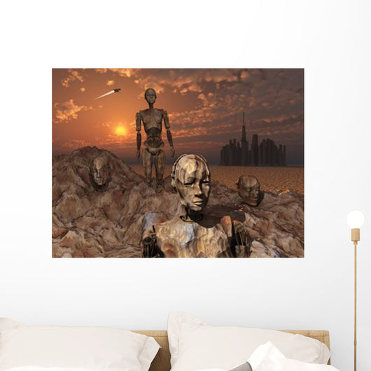 Android Fossils Preserved Sedimentary Wall Decal Design 2