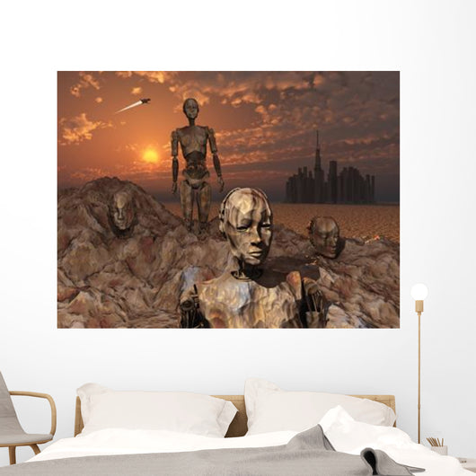 Android Fossils Preserved Sedimentary Wall Decal Design 2