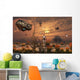 Futuristic Military Outpost Moon Wall Decal