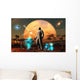 Astronaut Discovers World with Wall Decal Design 2