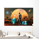Astronaut Discovers World with Wall Decal Design 2