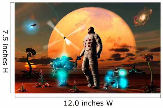 Astronaut Discovers World with Wall Decal Design 2