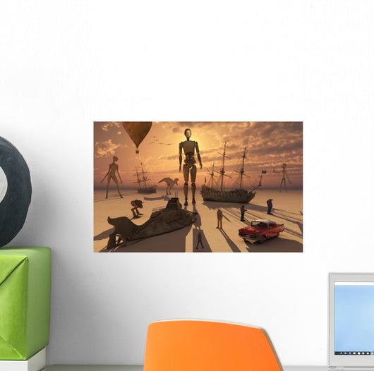 Bizarre and Surreal Sculpture Wall Decal