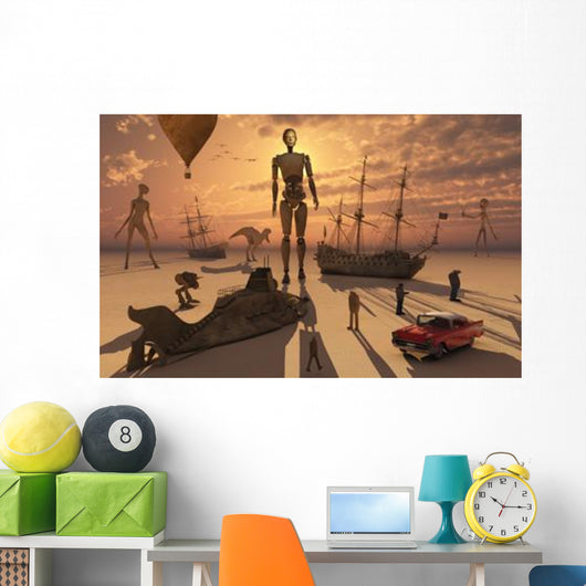 Bizarre and Surreal Sculpture Wall Decal