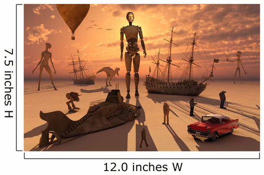 Bizarre and Surreal Sculpture Wall Decal