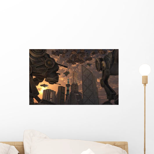 City Future Guarded Battle Wall Decal