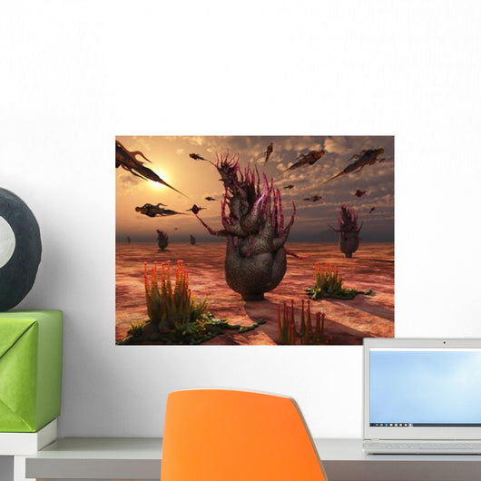 Swarm Artificial Insects Gather Wall Decal