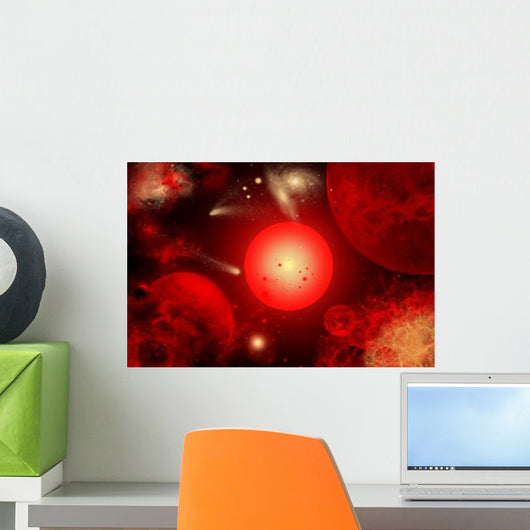 This Red Giant Star Wall Decal
